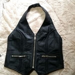 Leather Halter vest